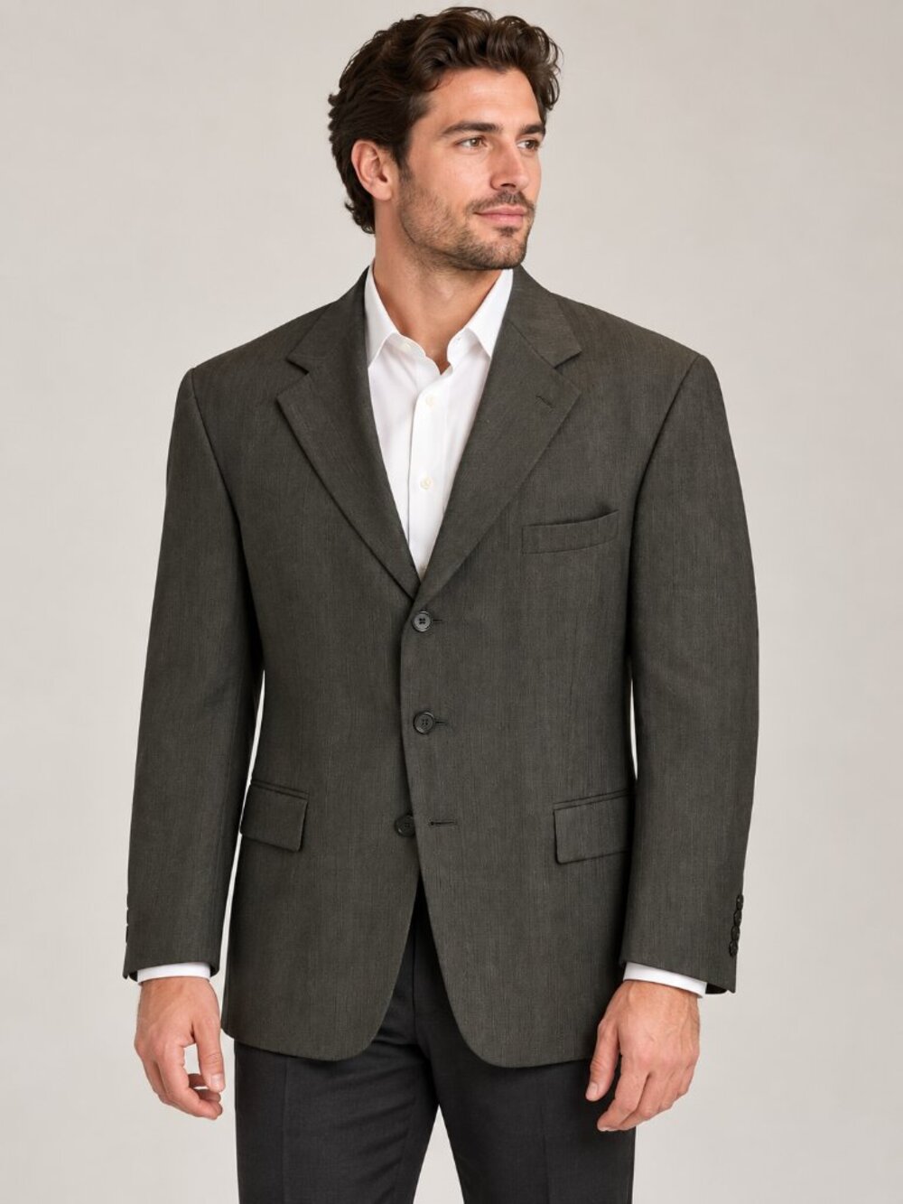Oscar de la Renta Wool Cashmere Blazer 44S Gray Men's Quiet Luxury Jacket